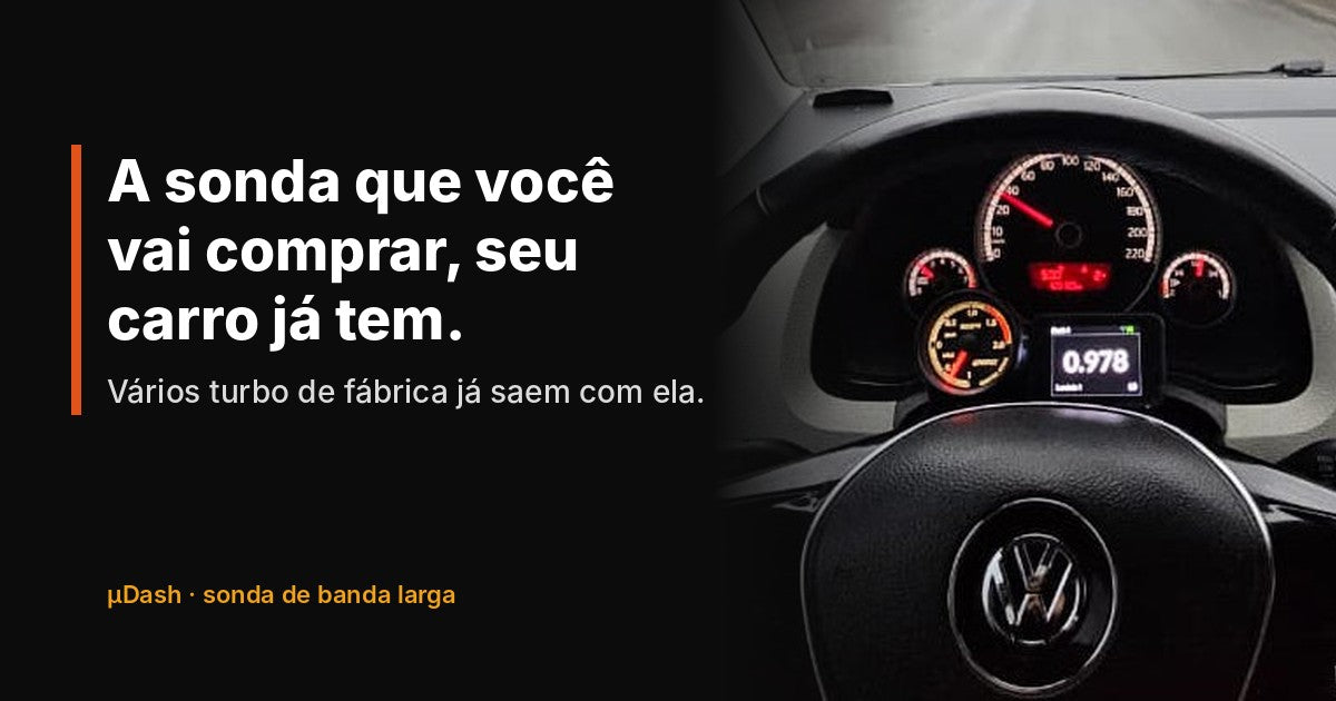 µDash Pro Tune mostrando a lambda da sonda de fábrica