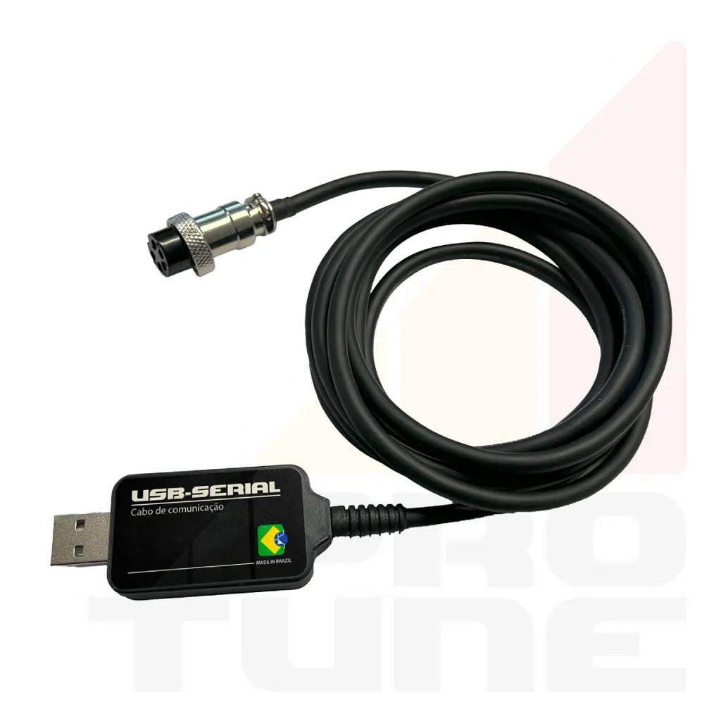 Cabo USB-Serial — conector veicular de 5 vias preto para ECUs PR-Sport clássica e PR-330