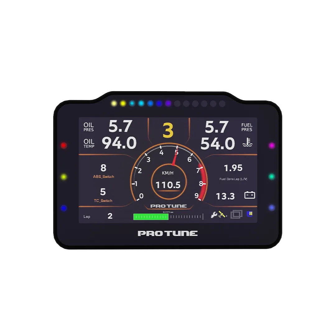 TDL 5 EVO Pro Tune — sistema de telemetria automotiva com tela touch capacitiva de 5 polegadas