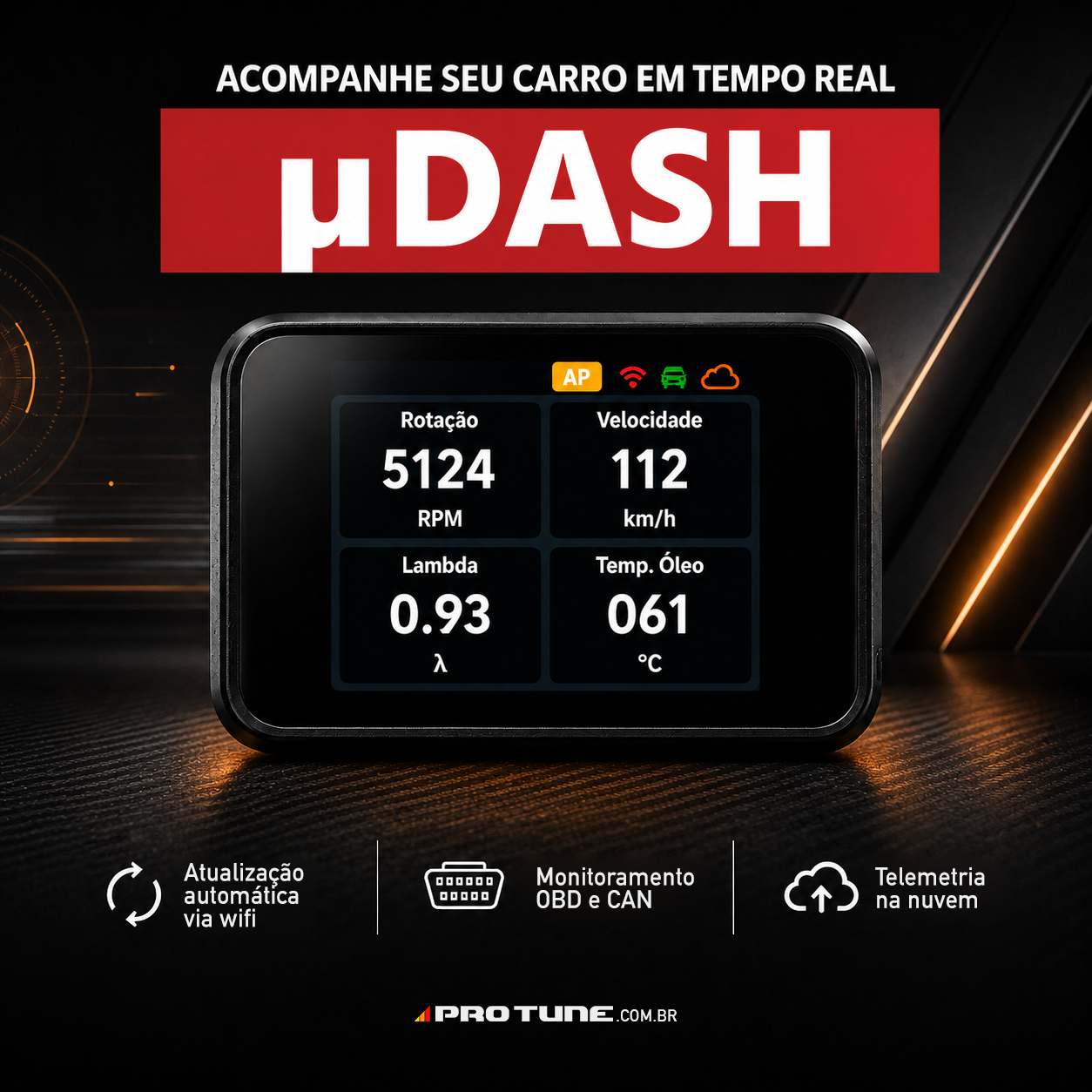uDash - TDL de Monitoramento OBD / CAN em Tempo Real